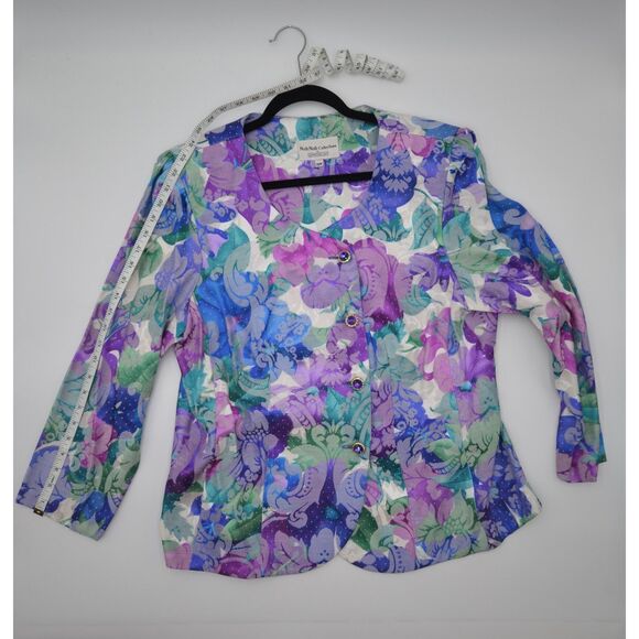 Floral 3/4" Blazer with bling buttons - Picture 8 of 8